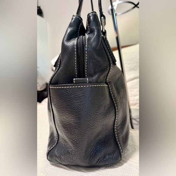 Gently Used Fossil Black Leather Tote Bag - Picture 7 of 10